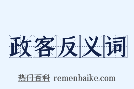 政客反义词是什么意思的图片